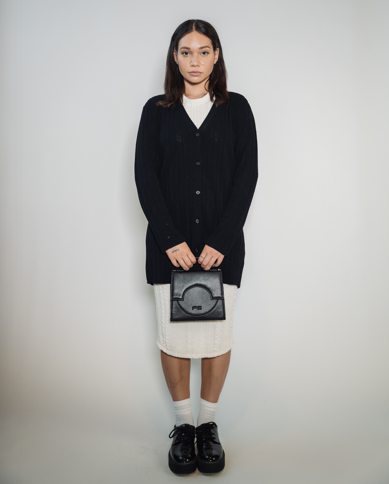 MINI ARCH - BLACK VEGAN LEATHER BAG