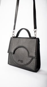 MINI ARCH - BLACK VEGAN LEATHER BAG